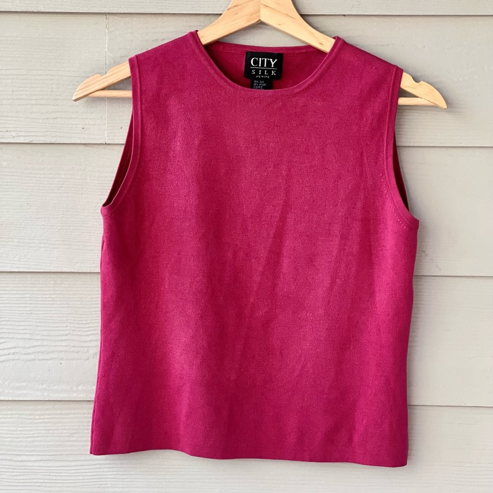 CITY SILK Vintage Sleeveless Knit Top in size Small